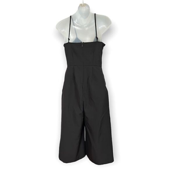 Jolie vie Black V-Neck Cropped Jumpsuit Size XS - Picture 2 of 3